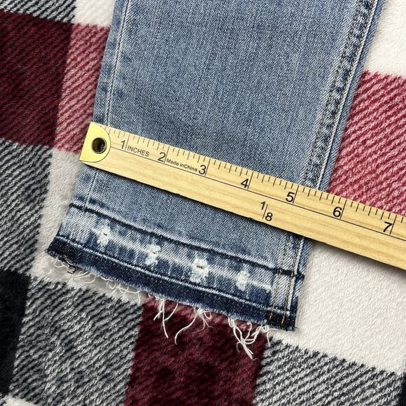 Rag & Bone Jeans Womens 25 Blue Dre Low Rise Skinny Leg Fray Hem Denim - Picture 8 of 11